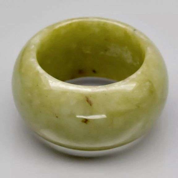 High walled! 50.69 carats! Pure Jade bangle ring!