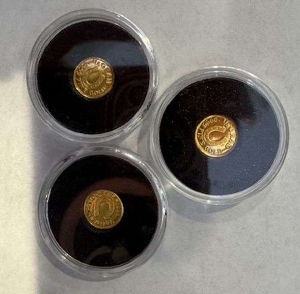 1/4 Gram Pure Gold Bar, Monarch Design, x 3