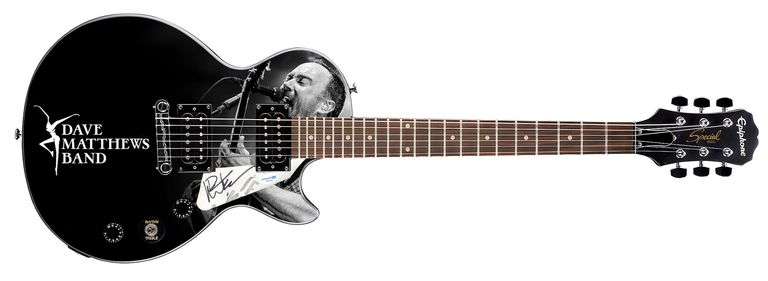 Dave Matthews Signed Custom "Live & Electric" Epiphone Graphics Guitar ACOA