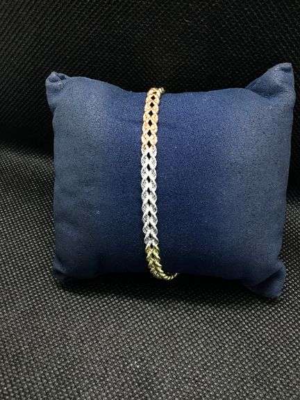 10K THREE TONE GOLD DOUBLE ROPE BRACELET