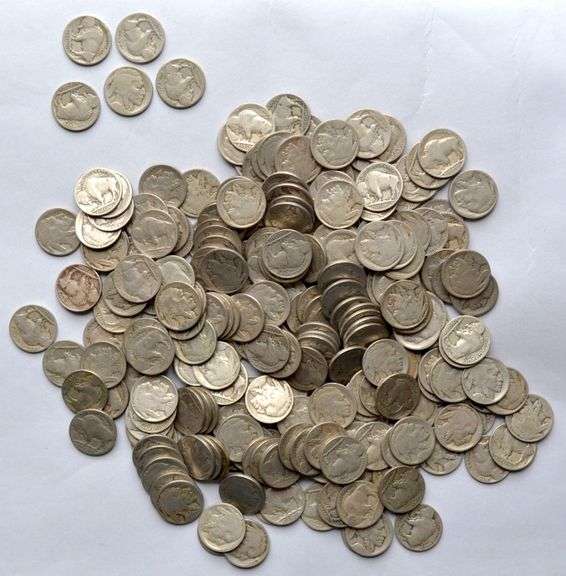 77 Buffalo Nickels Weak & Partial Dates All With Mint Marks