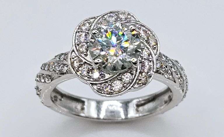 Gorgeous 3.25 Ct White Ice Blue Fire Moissanite Ring