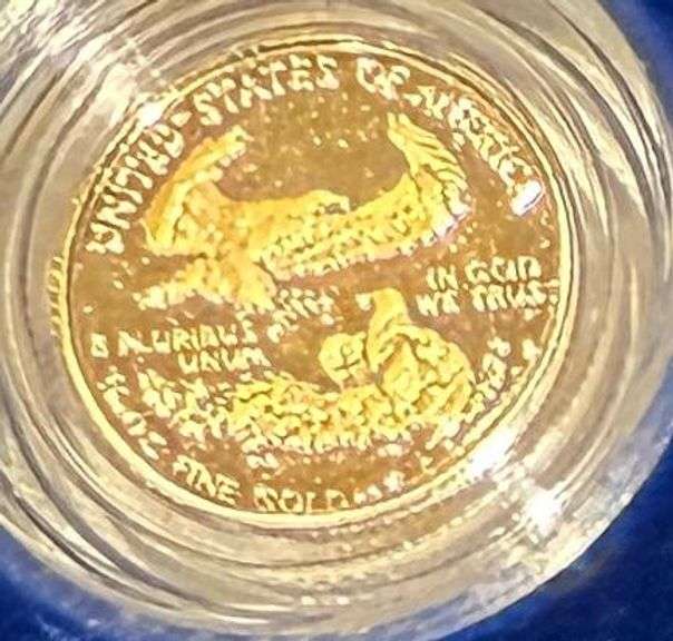 $5 1988 US Gold Eagle With Box Paper