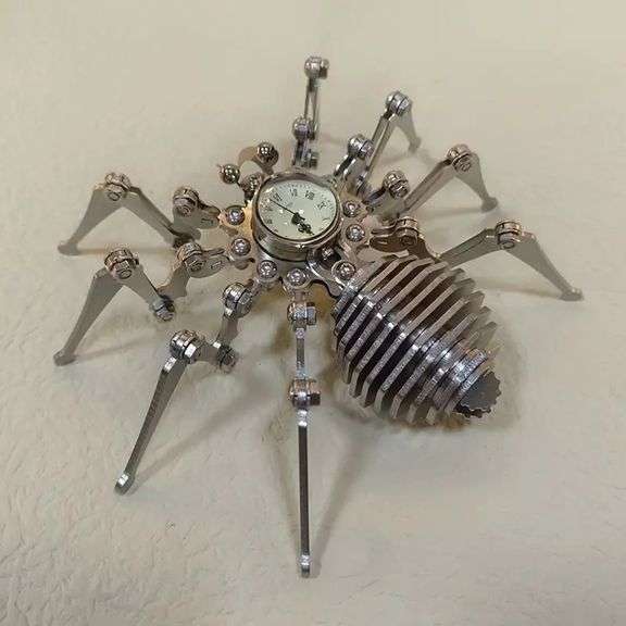 Metal Spider Clock