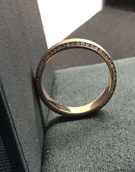 MEN’S 14K ROSE GOLD LAB DIAMOND WEDDING BAND