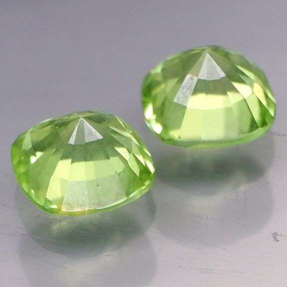 Premium pair of 5.5x5.5mm Burmese Peridot -1.81cts!