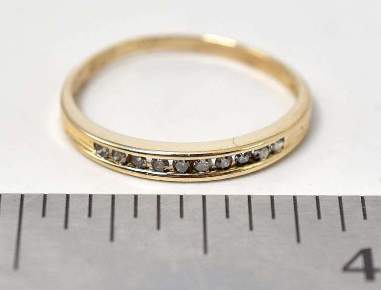 Dazzling Diamond Band Ring in 10K Yellow Gold