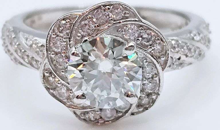 Gorgeous 3.25 Ct White Ice Blue Fire Moissanite Ring
