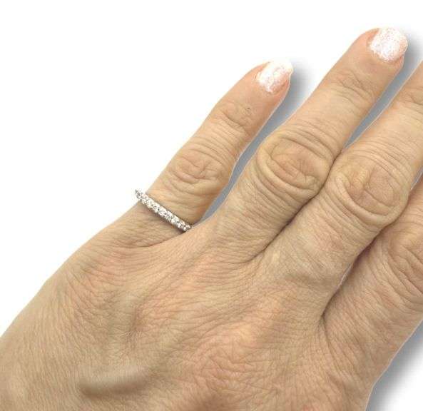 Sparkling White Gold Diamond Band