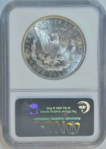 Pristine-fresh, blazing-white Gem BU 1882-S Morgan Silver Dollar. NGC MS65