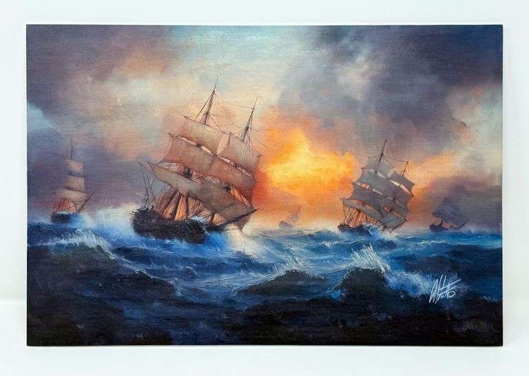 Alberto Insigne "Battaglie Navali" Signed Giclee