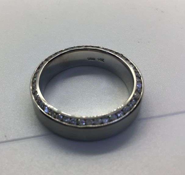14K WHITE GOLD MEN’S WEDDING BAND