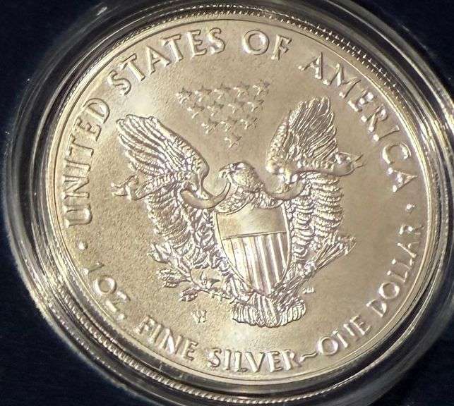 2017W Unc Silver Eagle With Box Paper