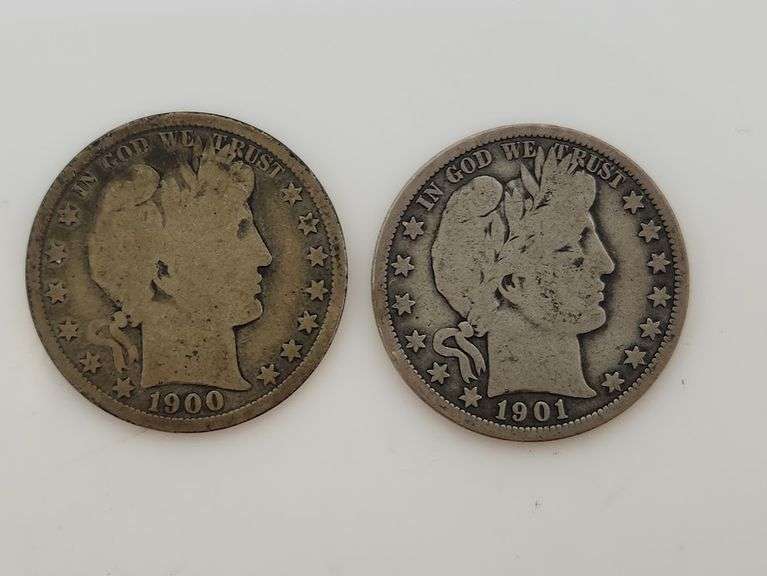 1900 & 1901 O Barber Half Dollar, Circulated