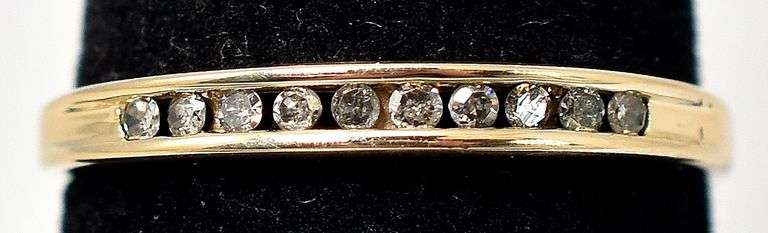 Dazzling Diamond Band Ring in 10K Yellow Gold
