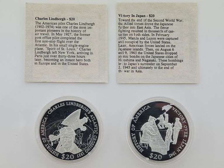 Lot Of 2 Silver Republic Of Libera Coins