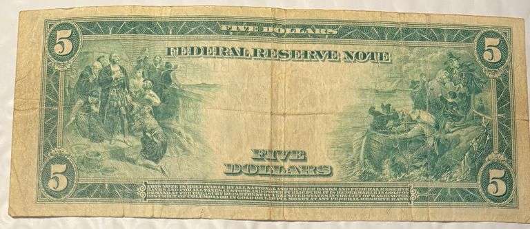 $5 New York Fed Reserve Note 1914 Series