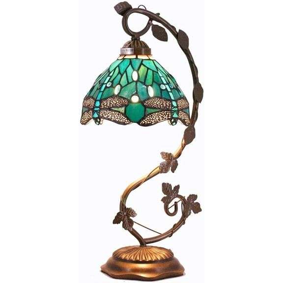 Stained Glass Dragonfly Lamp