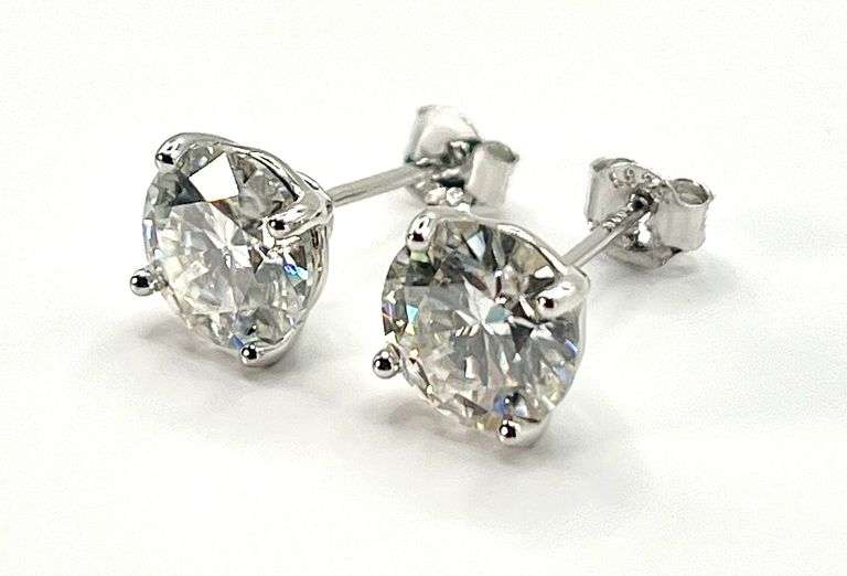 Dazzling 4.Cttw Bright White Lab Simulated Diamond Earrings