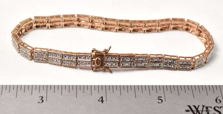 Diamond Bracelet in Vermeil Sterling Silver