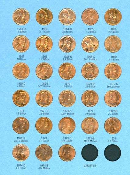 4 Sets of Lincoln Wheat Cents 1941-1975 in Album