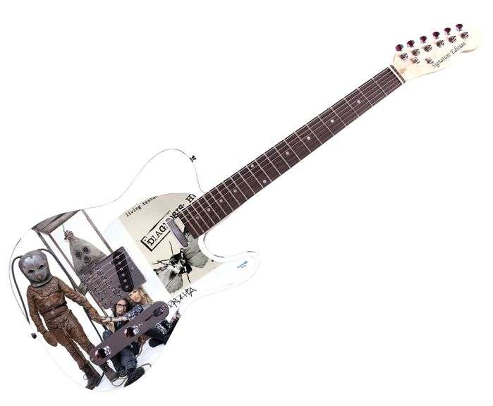 Dave Navarro of Jane's Addiction Signed "Duel Diagnosis" 1/1 Graphics Guitar ACOA