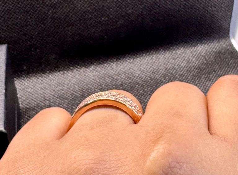14K Rose Gold Round Brilliant Cut Lab Diamond Ring