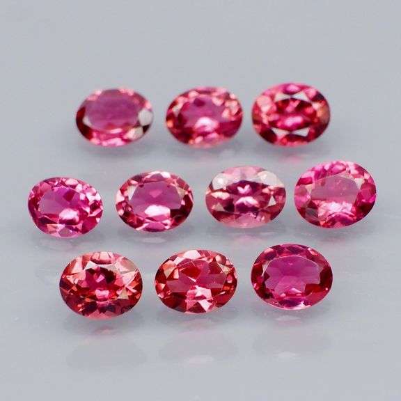 Violet pink! Untreated! 3.21ct REAL Tourmaline set!!!