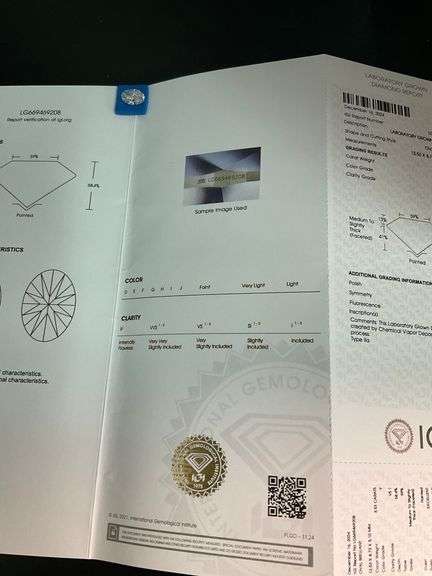 CERTIFIED 3.53 CARAT LAB GROWN DIAMOND