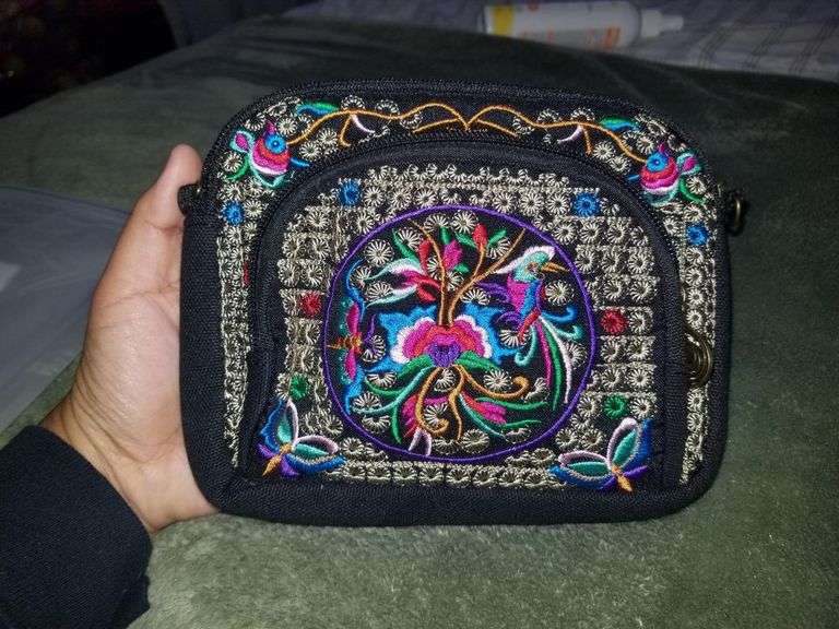 Ethnic Embroidered Mini Crossbody Bag
