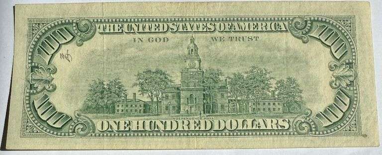 $100 Red Seal 1966 Fowler US Note.