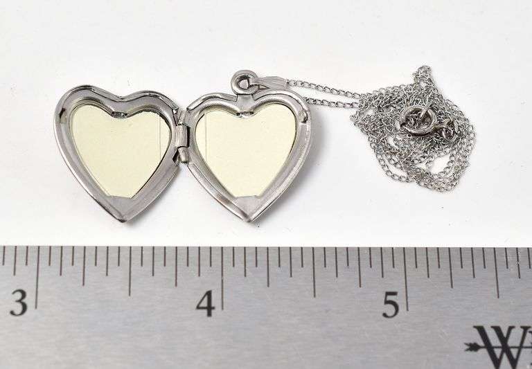 Heart Locket Pendant Necklace in Sterling Silver