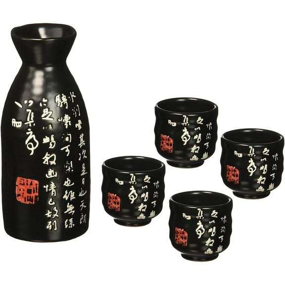 Japanese Sake with Calligraphy