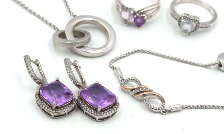 Group lot of Vintage 925 sterling silver miscellaneous jewelry