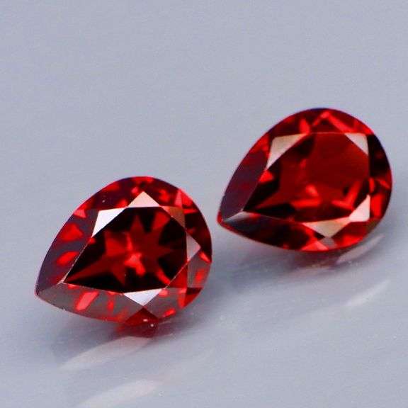 Amazing! 3.83ct pair of 9x7mm untreated Garnets