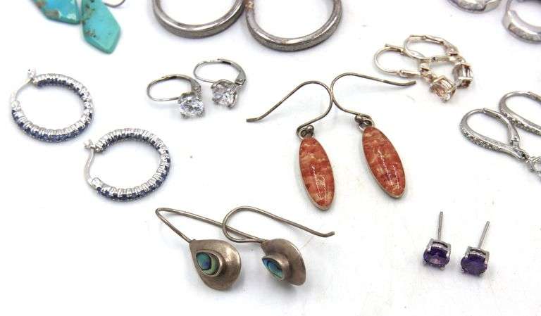 Group lot of Vintage 925 sterling silver earrings