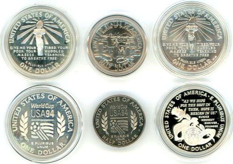 6 Different US Commemoratives without Packaging