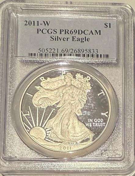 2011 W PCGS Proof 69 Deep Cameo Silver Eagle