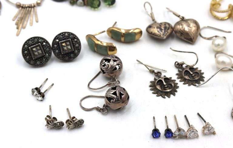 Group lot of Vintage 925 sterling silver earrings