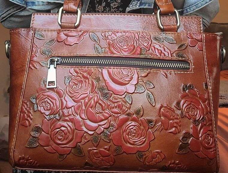 Women's Rose Leather Crossbody Bag