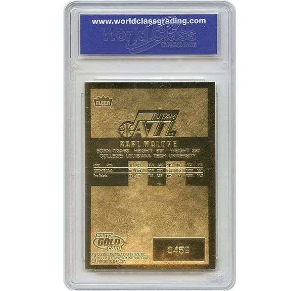 Karl Malone Rookie ’98 Gold Sculptured Card Mint 10