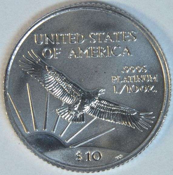 Superb Gem BU 1999 $10 pure Platinum Eagle