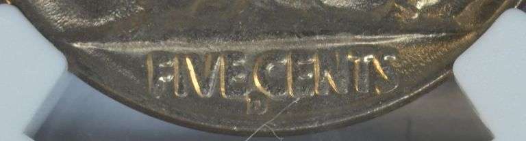 Gem BU 1938-D over 'D' Buffalo Nickel. NGC MS65