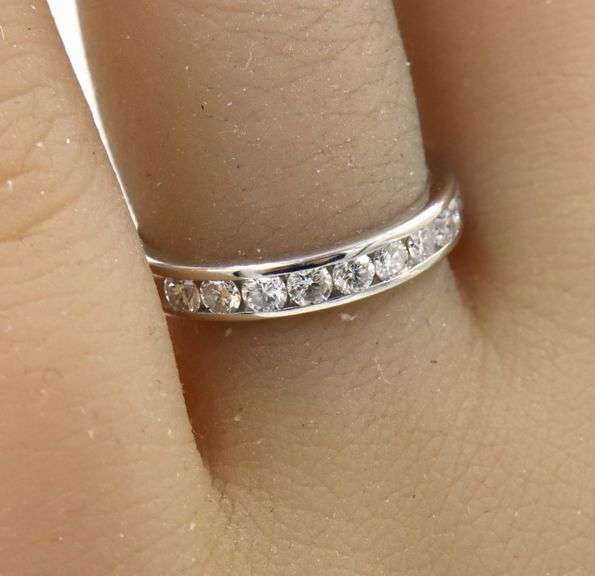14kt White gold 0.47ctw channel set diamond band