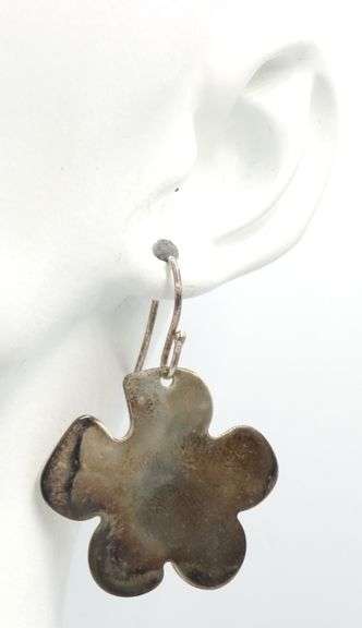 Set of Vintage 925 sterling silver necklace and dangle earrings