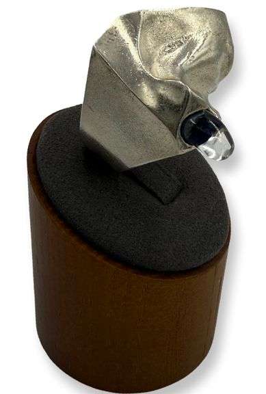 Vintage Bjorn Weckstrom Silver and Acrylic Free Form Ring