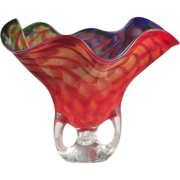 Dale Tiffany Hand-Blown Glass Art Vase
