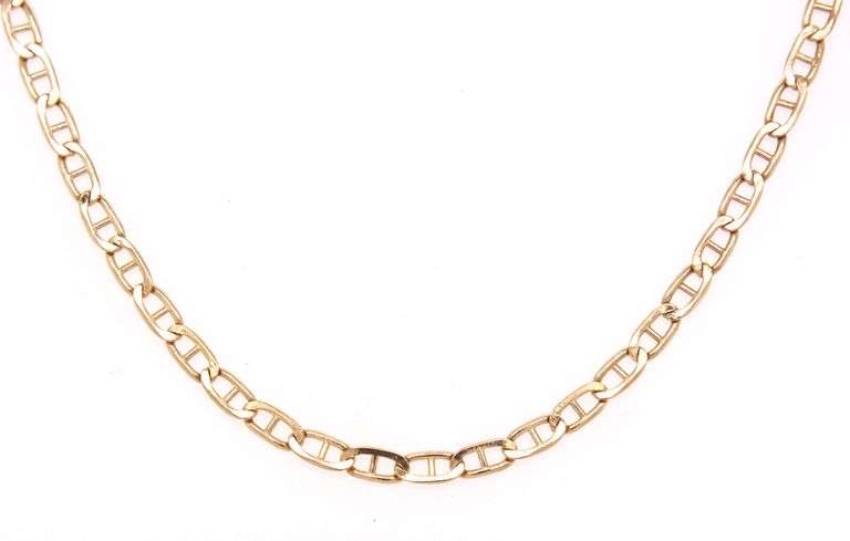 18kt Yellow gold Gucci style link chain necklace