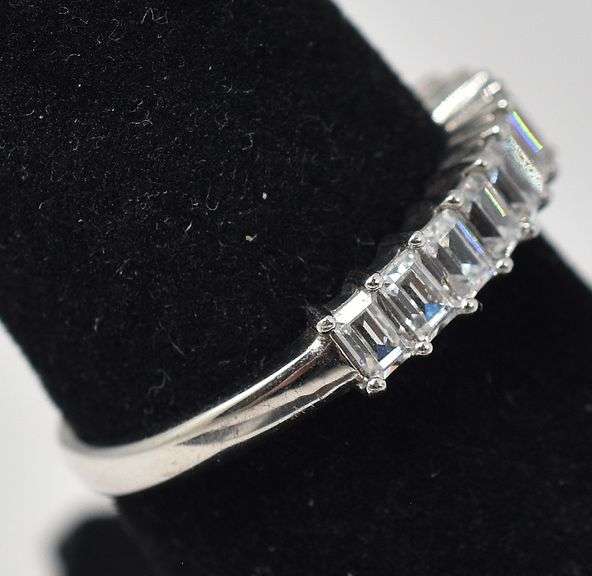 CZ Gemstone Ring in Sterling Silver