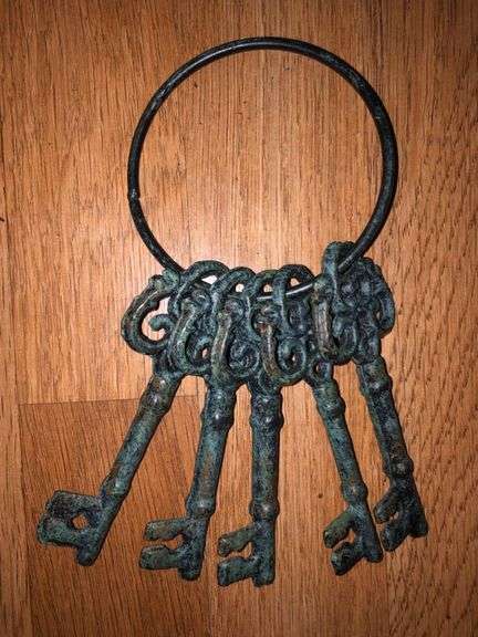 Set of Large Cast Iron Skeleton Keys